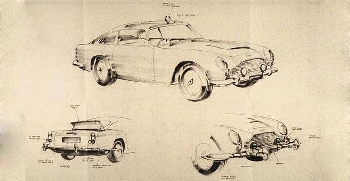 Ken Adam - Aston Martin sketch Ken Adam - Aston Martin sketch