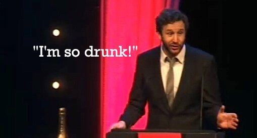 Chris O'Dowd, BIFA - drunk Chris O'Dowd, BIFA - drunk
