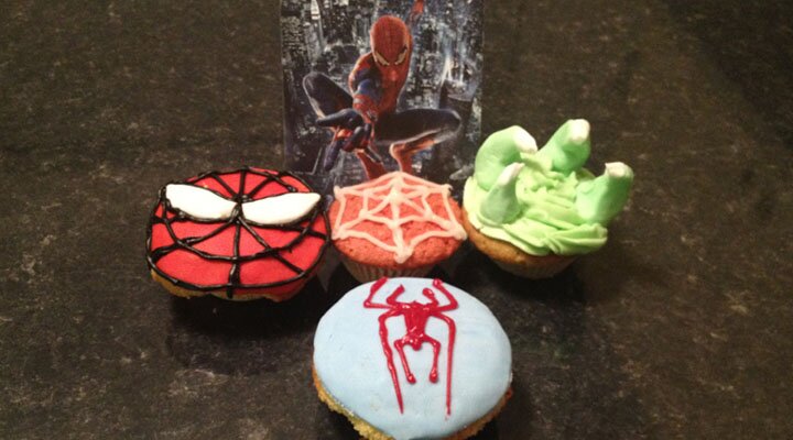 The Amazing Spider-Man cupcakes